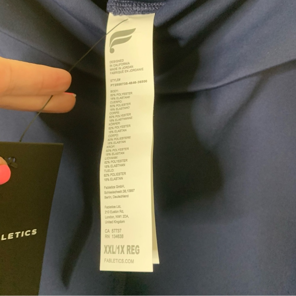 Fabletics womens lot of 2 fold over straight leg pants 1X NWT - Picture 5 of 13